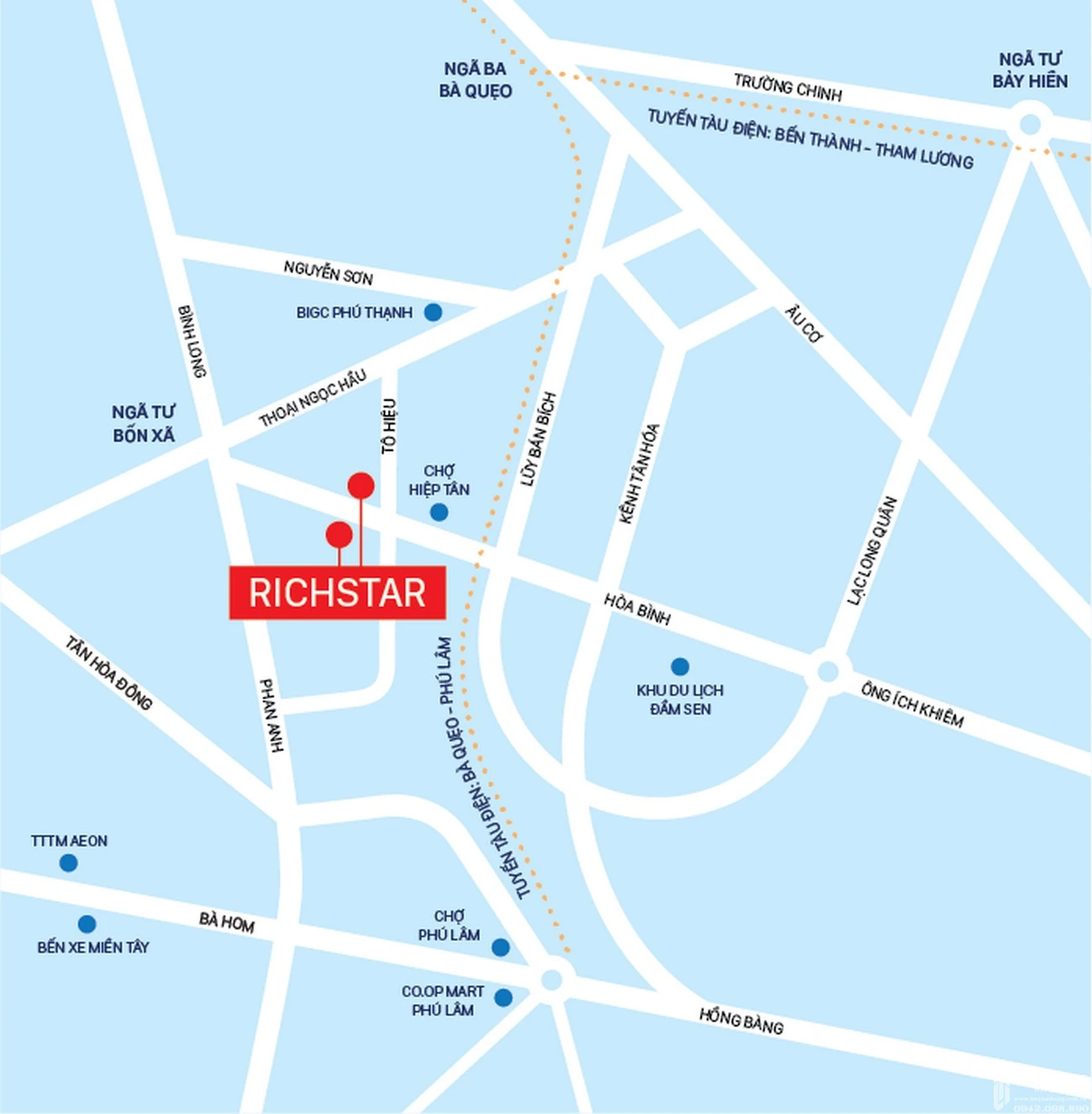 vị trí căn hộ richstar tân phú